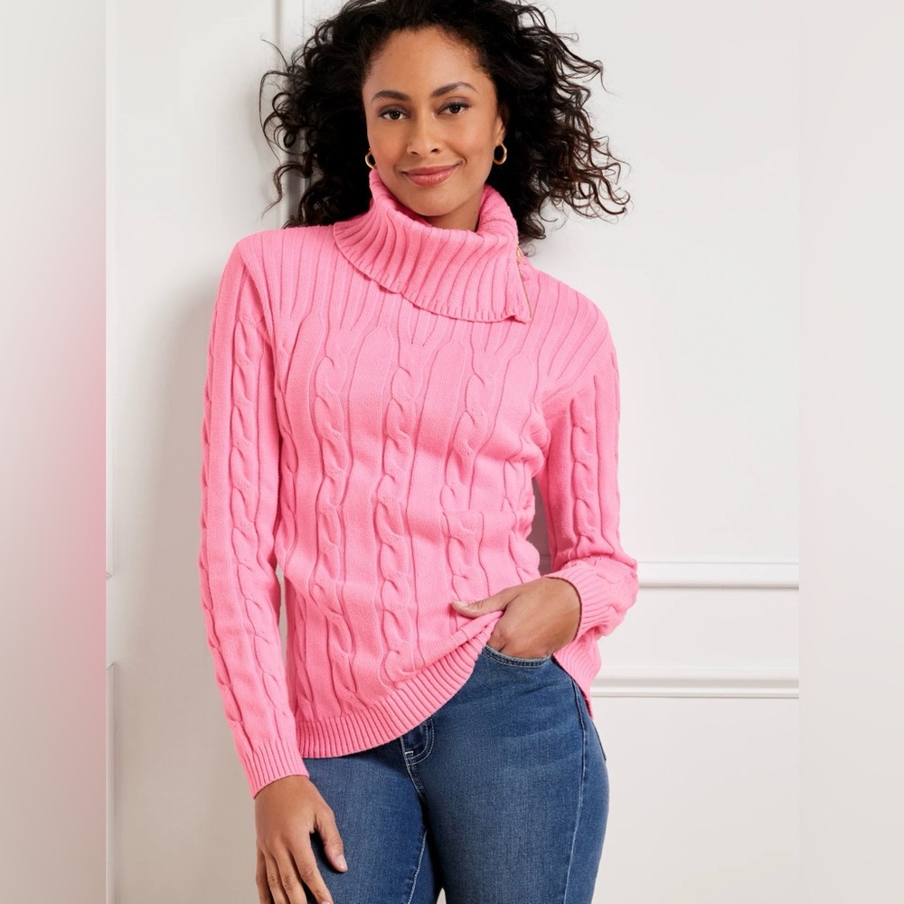 Talbots Cable knit Cotton Sweater Small